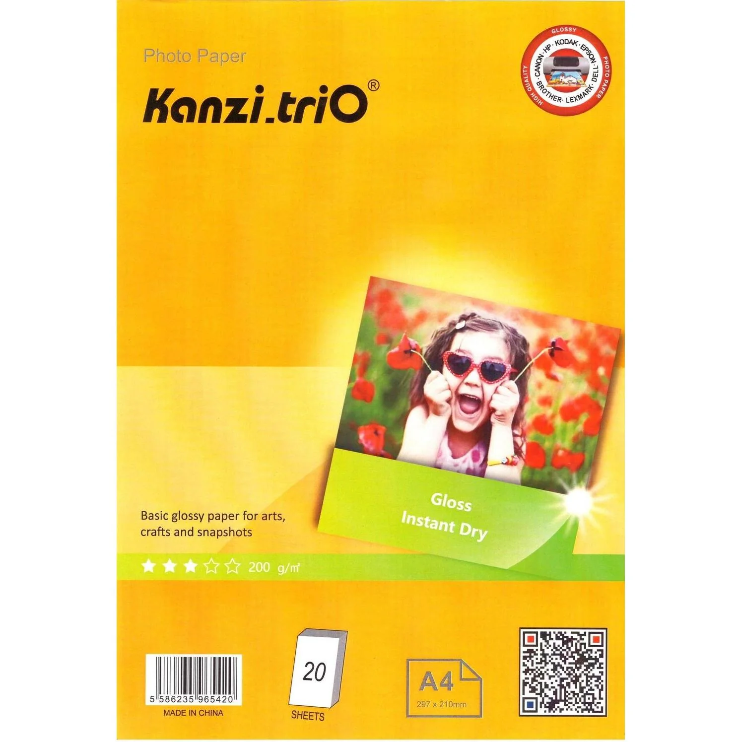 Kanzi trio Photo Paper Glossy A4 20 sheets 200 GM