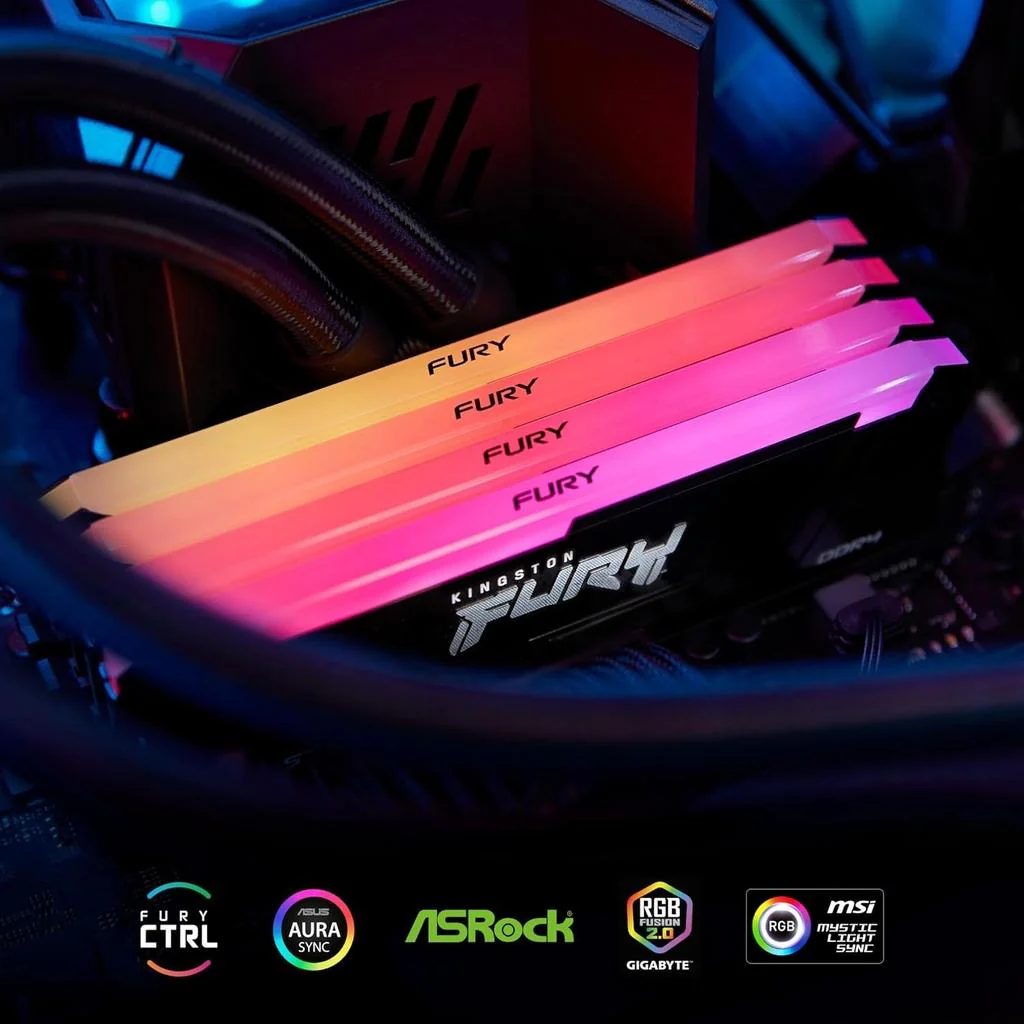 Kingston Fury Beast RGB 64GB (2x32GB) DDR4 3200MHz CL16 Memory Kit - Image 3