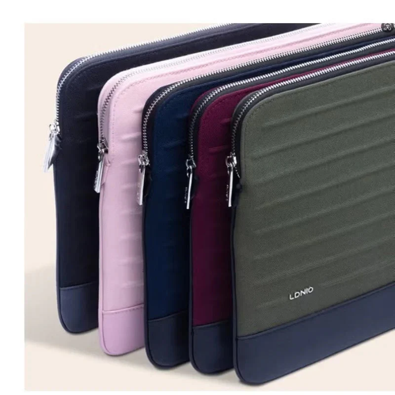 LDNIO Laptop Bag with Multi Compartment 13/14" Travel Briefcase Bag - Pink - Image 2
