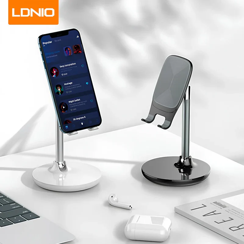 LDNIO MG05 Foldable Desk Phone Stand - Black - Image 6