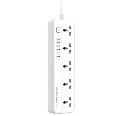 Ldnio Outlets Universal Power Strip - 5 Way / 6 x USB-A / White - Image 2