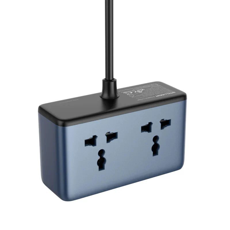LDNIO SC1 Universal Socket Desktop Power Strip Adapter - 45W / USB-A / USB-C / Blue - Image 2