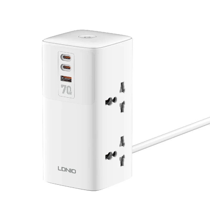 LDNIO SC4383 Multifunctional Universal Desktop Power Adapter - 70W / White - Image 6