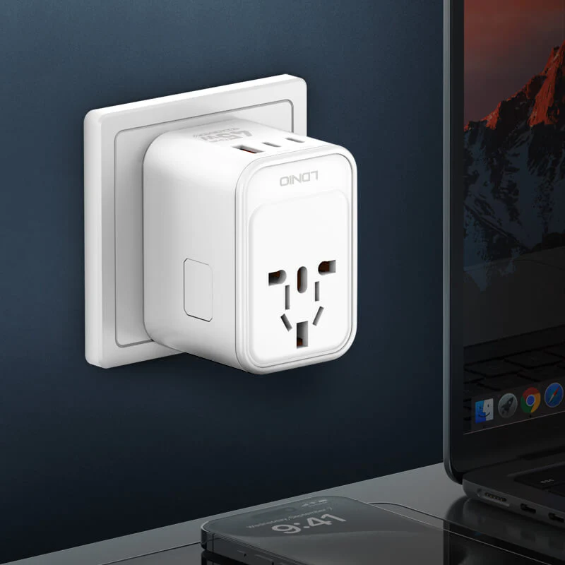 LDNIO Z8 Universal GaN Fast Charger Travel Adapter - 45W / White - Image 3