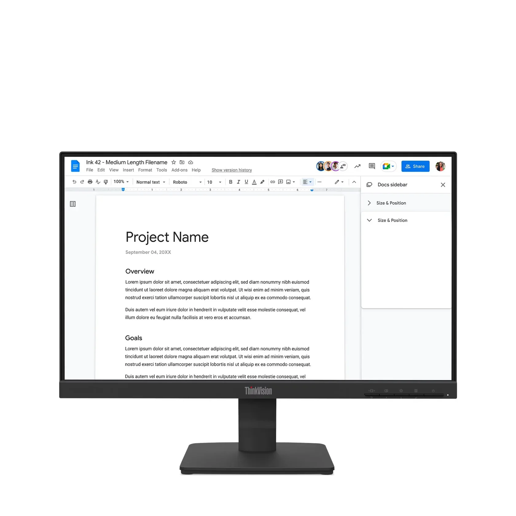 Lenovo ThinkVision S22-4e - 21.5" FHD / 4ms / 100Hz / D-Sub / HDMI 1.4 - Monitor