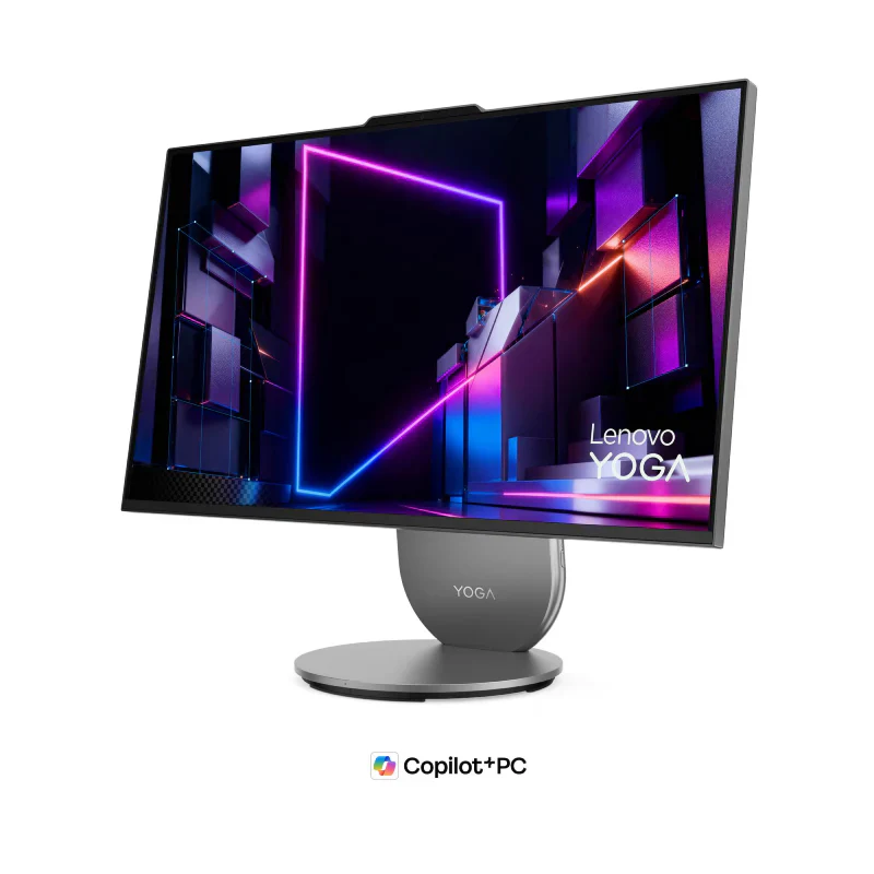 Lenovo Yoga 11 AIO Copilot+ PC - Ultra 7 356H / 32GB / 1TB (NVMe M.2 SSD) / 27" QHD (2560x1440) IPS / DOS (Without OS) / Arabic/English / 1YW / Luna Grey - Desktop - Image 4