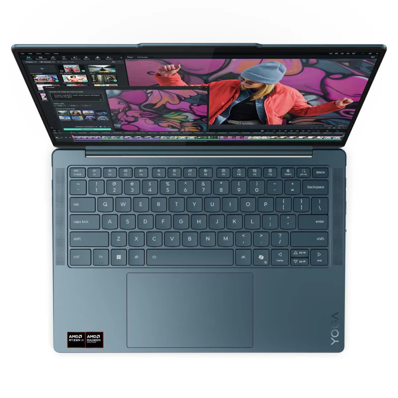 Lenovo Yoga Slim 7 Gen 10 Copilot+ PC - 14" WUXGA OLED / AMD Ryzen AI 7 350 / 32GB / 1TB (NVMe M.2 SSD) / AMD Radeon 860M / AI, up to 50 TOPS / Win 11 Home / 2YW / Arabic/English / Tidal Teal - Laptop - Image 3