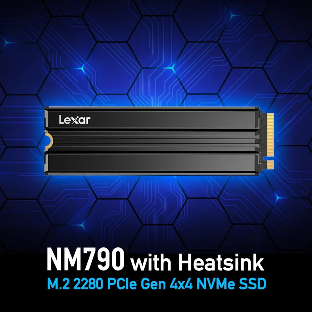 Lexar 2TB NM790 with Heatsink M.2 NVMe SSD 2280 PCIe Gen 4×4 PS5, 7400MB/s - Image 3