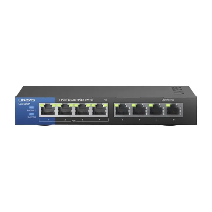 Linksys 8-Port Unmanaged Gigabit Switch With 4 Poe+ Ports (Lgs108P) - Image 3