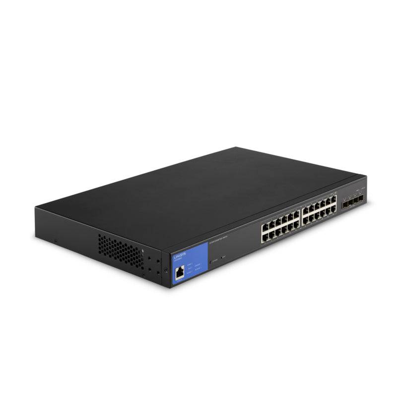 Linksys LGS328MPC - 24-Ports Ethernet / 4-Ports SFP+ / Managed / Gigabit / PoE+ / Desktop - Switch - Image 2