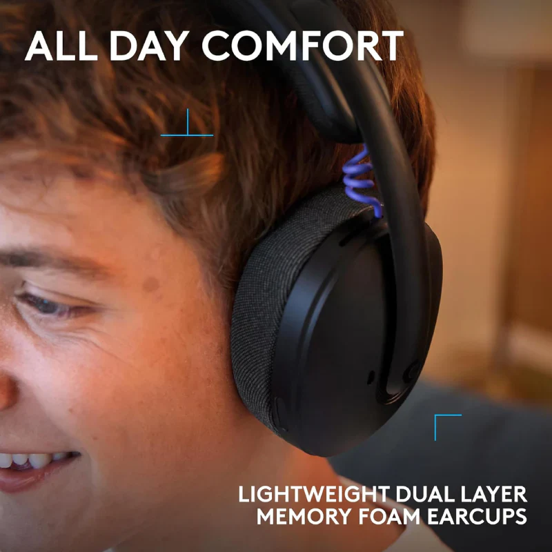 Logitech G325 LIGHTSPEED Wireless Gaming Headset - Bluetooth 5.2 / USB-C to USB-A / Black - Image 3
