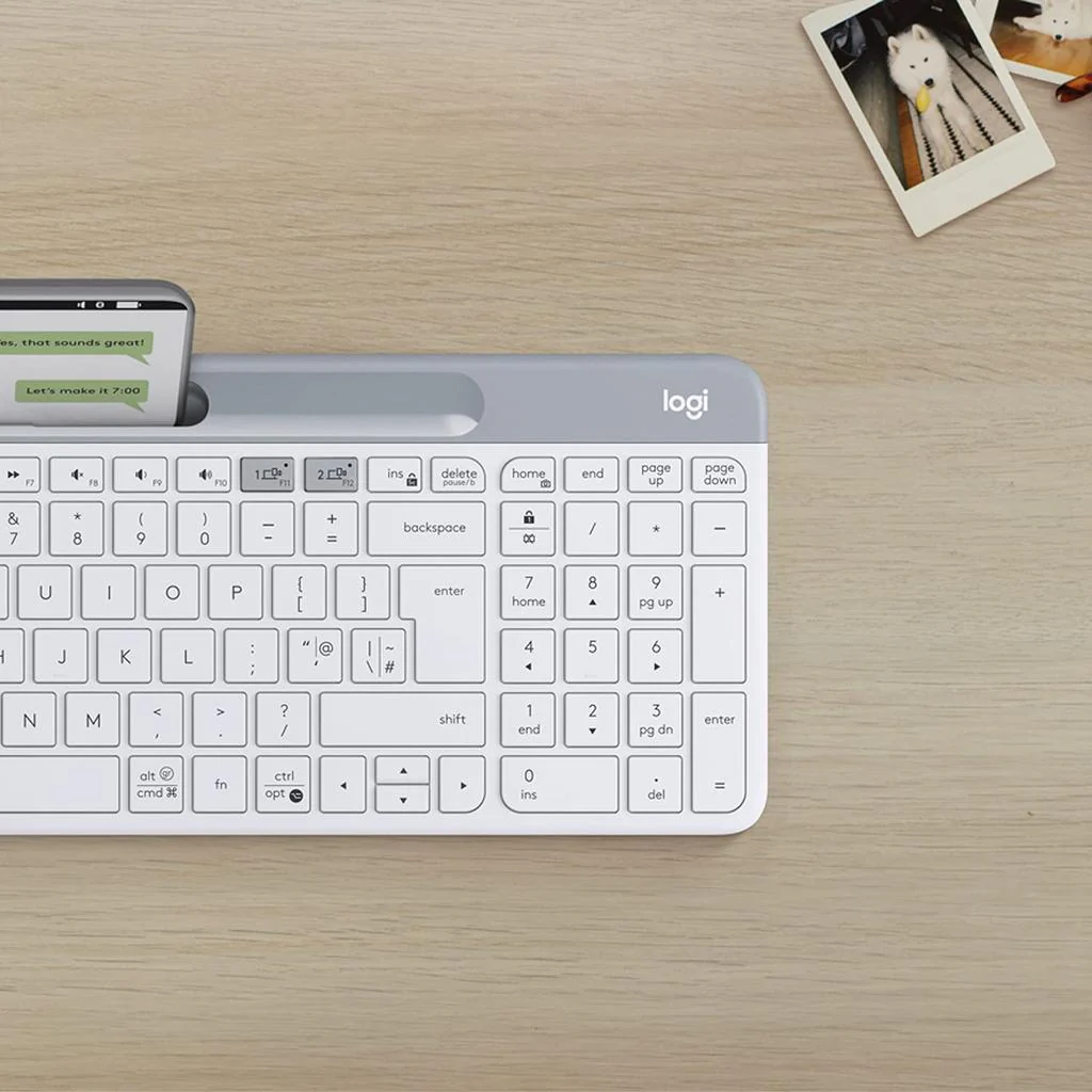 Logitech K580 Slim Multi Device Wireless Keyboard - White - Image 6