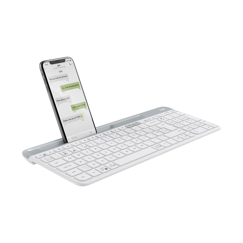 Logitech K580 Slim Multi Device Wireless Keyboard - White - Image 9