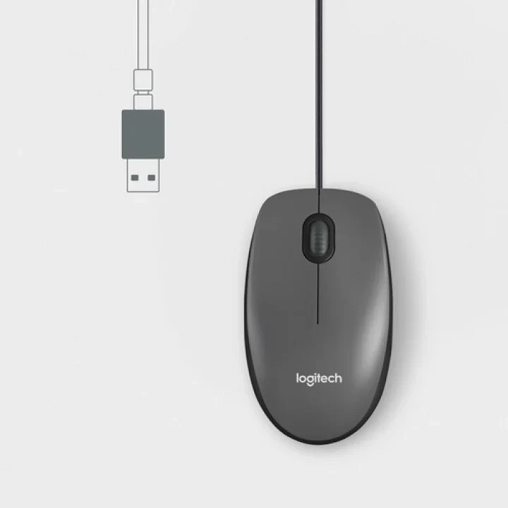 Logitech M100 Corded Mouse – Wired USB Mouse - Black / Logitech - Image 6