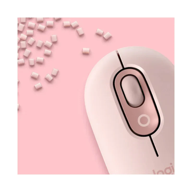 Logitech POP with Emoji Wireless Mouse - Bluetooth / Rose - Image 2
