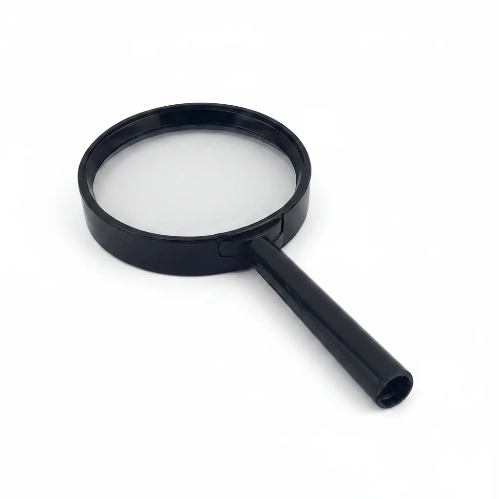 Lupa Magnifying Glass 75mm Black Handheld - Image 2