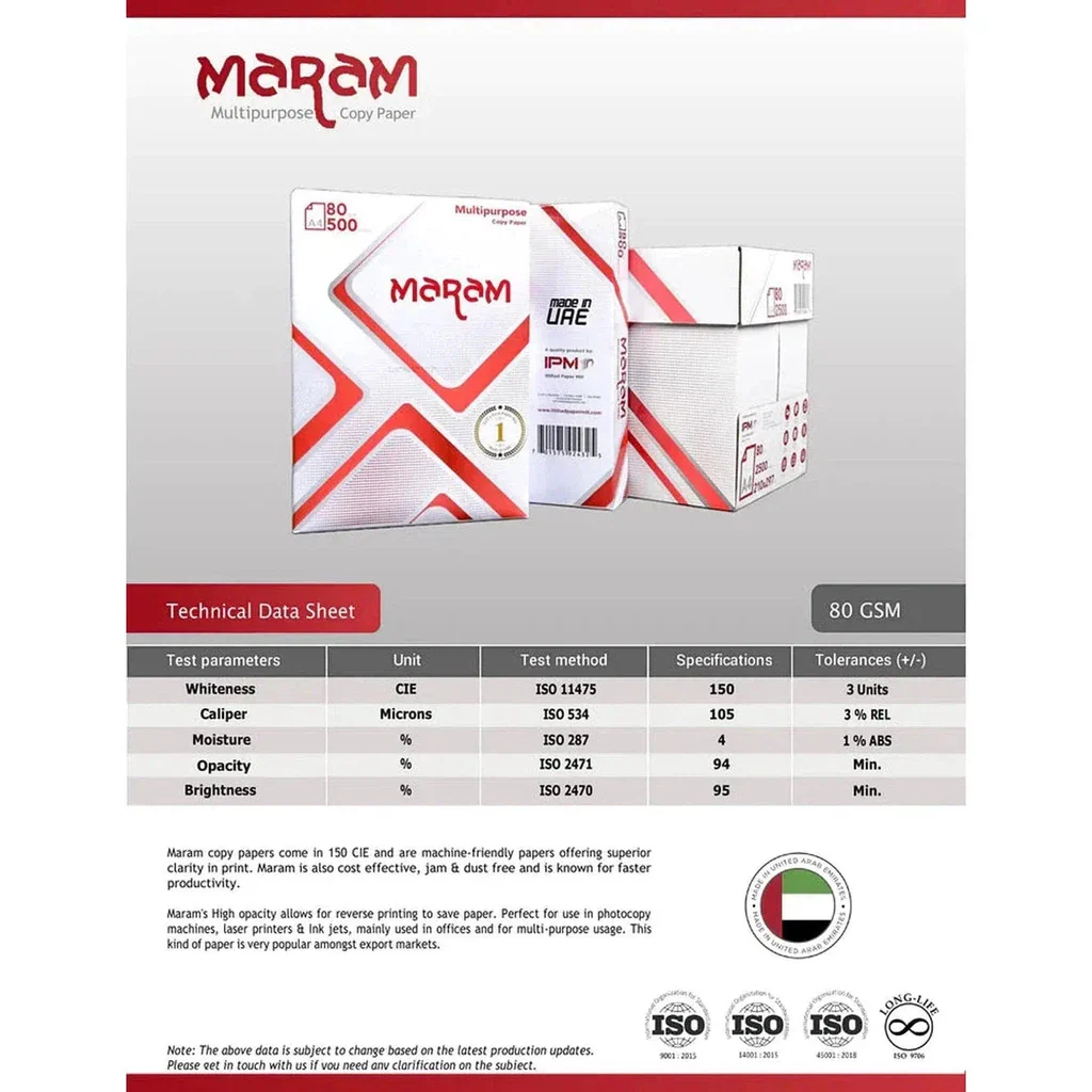 Maram Photocopy A4 Paper - Carton - Image 3