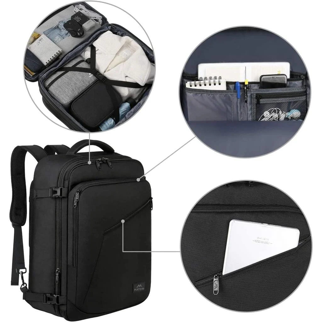 MATEIN Travel Laptop Backpack Business Anti Theft Slim Sturdy Laptops Backpack Large Carry Bag - Image 3