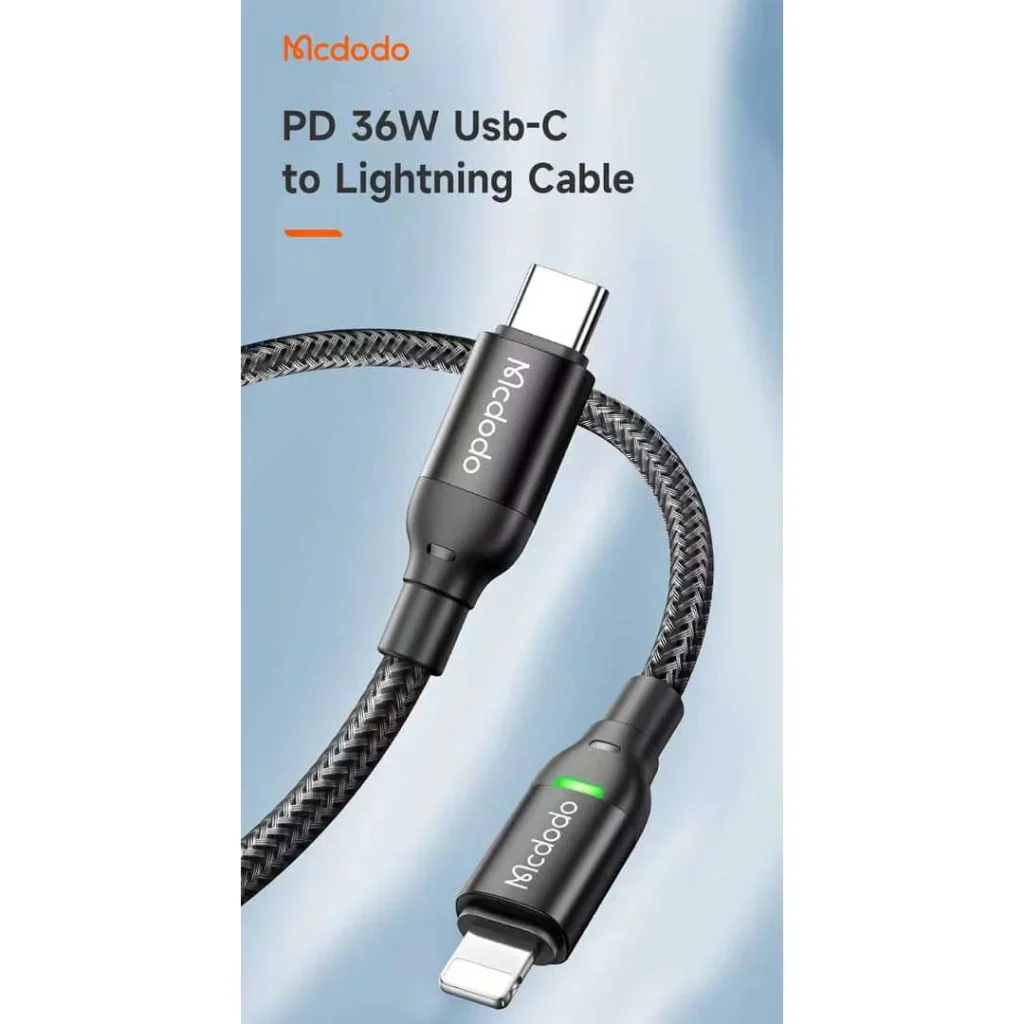 Mcdodo CA-272 36W PD Type-C to Lightning Fast Data-Charging Cable – 1.2m - Image 5