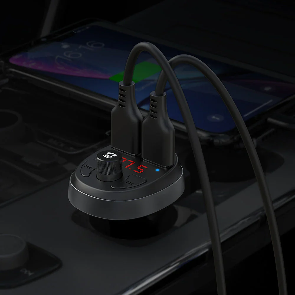 Mcdodo CC-6880 Bluetooth5.1 FM Dual USB Car Charger - Image 2