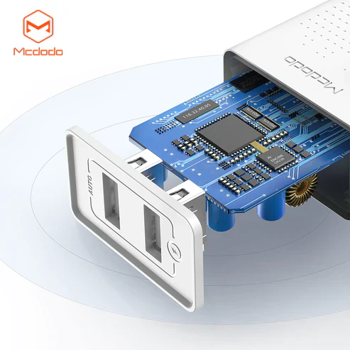 Mcdodo CH-572 Dual USB Charger (UK) + Type-C Cable / Travel Set - Image 6