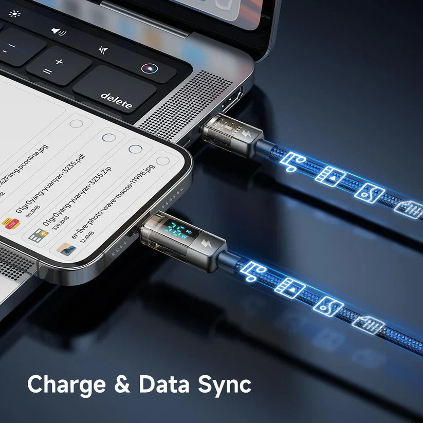 Mcdodo Pro USB-C to Lightning Transparent Cable – 1.2M, Auto Power-Off - Image 3