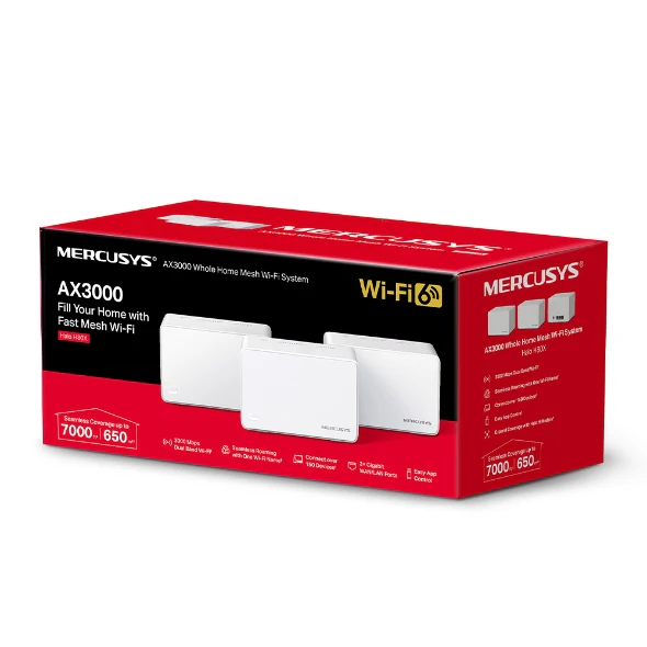 Mercusys Halo H80X AX3000 Whole Home Mesh WiFi 6 System - Image 3