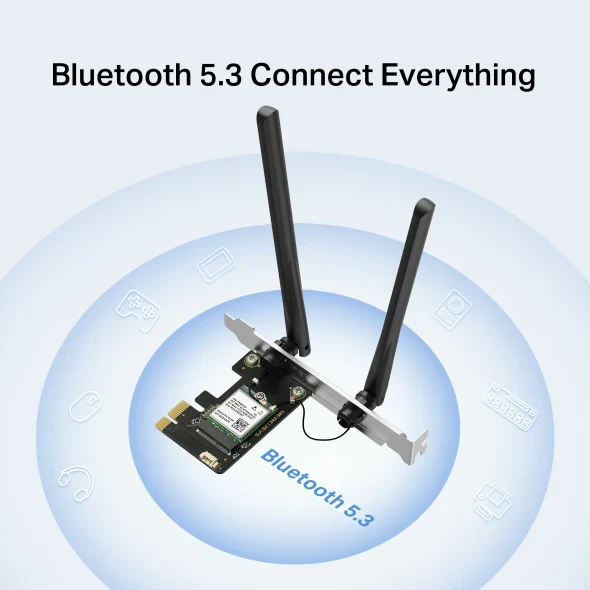 Mercusys MA80XE - AX3000 Wi-Fi 6 Bluetooth 5.3 PCIe Adapter - Image 3