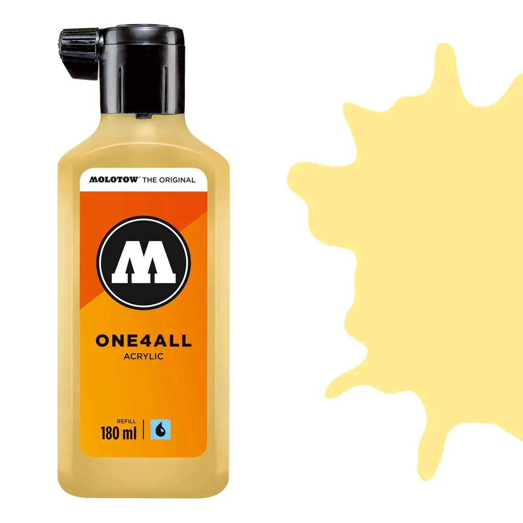 Molotow One 4 All Acrylic Paint Refill 180ml- Vanilla Pastel - Image 2