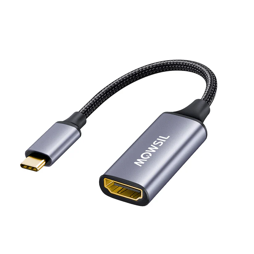 Mowsil USB-C to HDMI Adapter 4K@60Hz Aluminum Alloy High-Speed Converter for MacBook Laptop & iPad