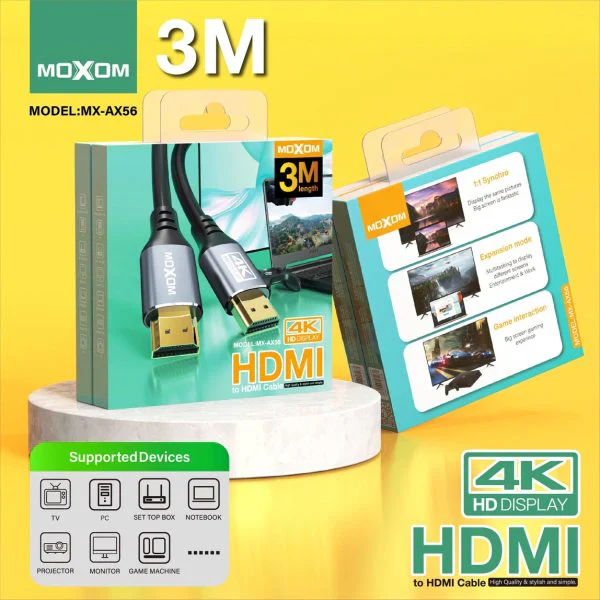 MOXOM MX-AX56 4K Ultra HD HDMI High Definition Connection Cable - Image 3