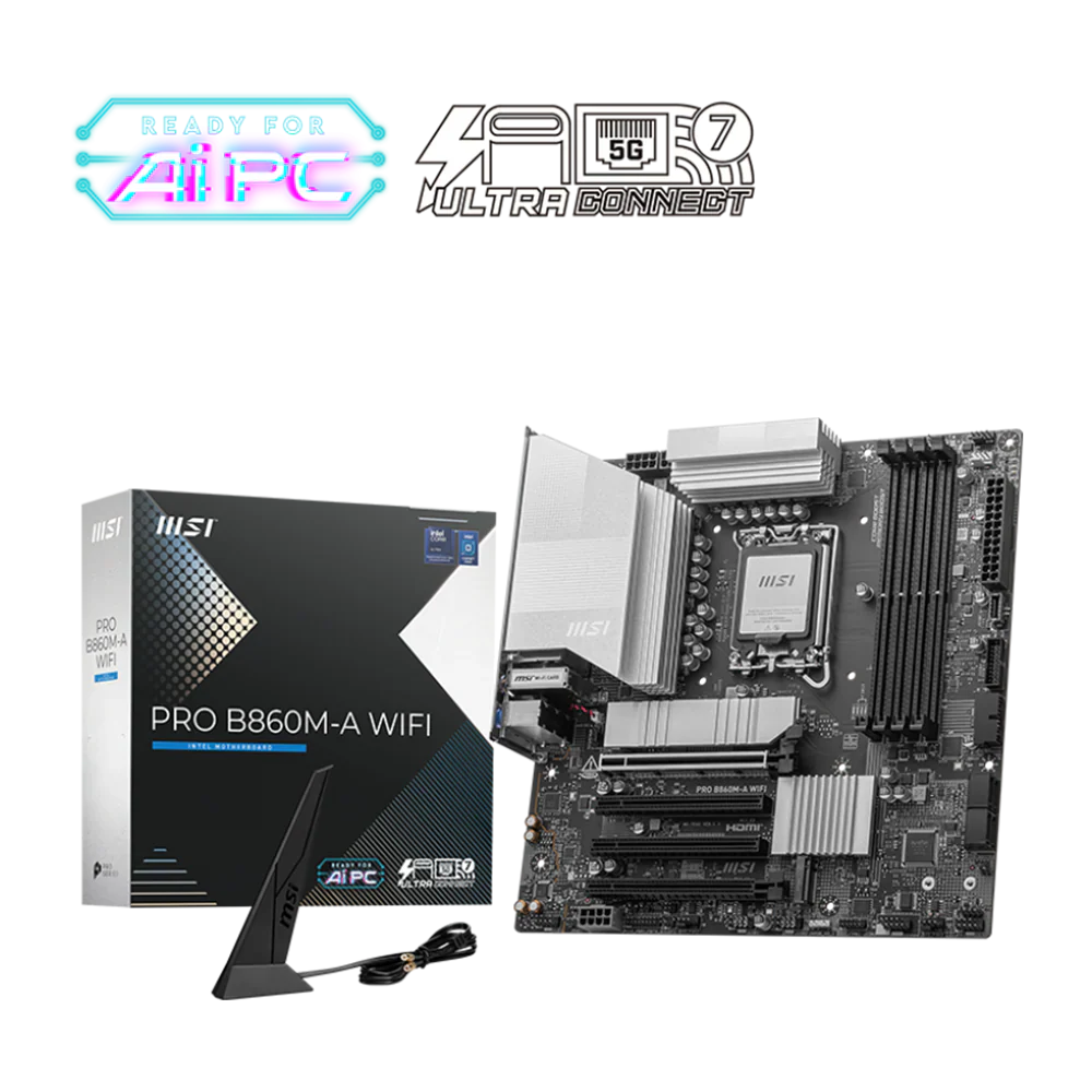 Msi Pro B860M-A Wifi Ddr5 Motherboard Black - Image 4