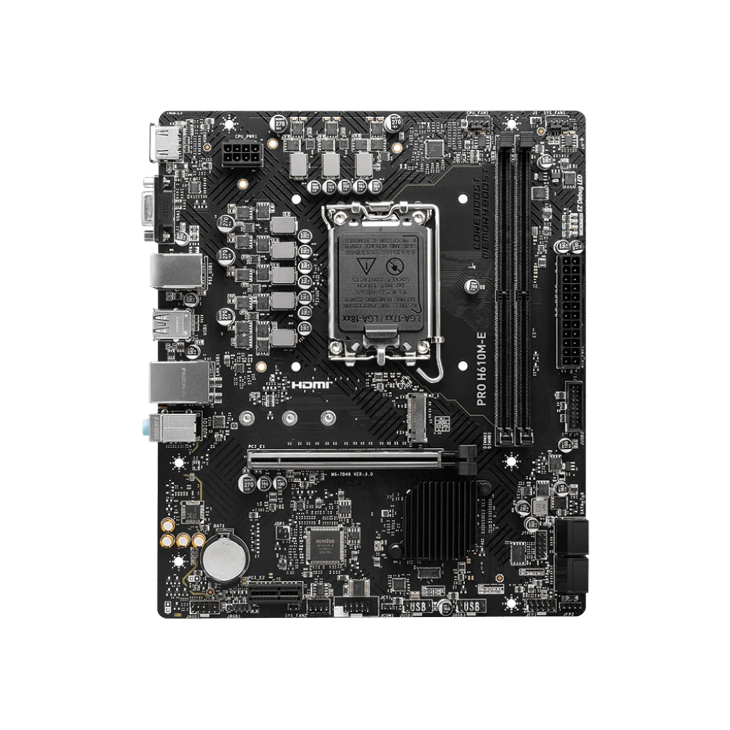 Msi Pro H610M-E Ddr5 Motherboard Black - Image 2