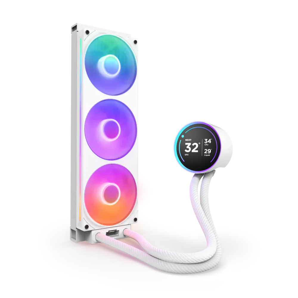 Nzxt Kraken Elite 360 Rgb V2 360Mm Aio With 2.72 Ips Lcd Liquid Cooler White - Image 4