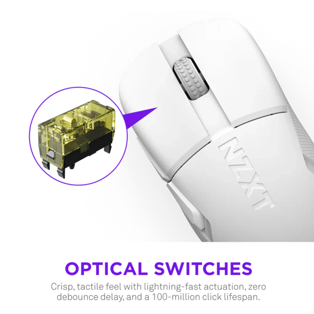 Nzxt Lift Elite Wireless Gaming Mouse White - Image 2