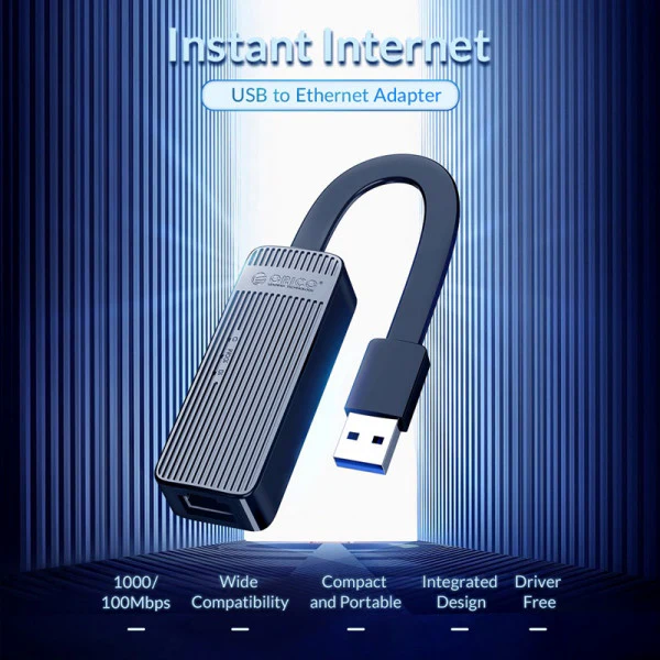 ORICO UTK USB to Ethernet Gigabit Network Adapter - Image 2