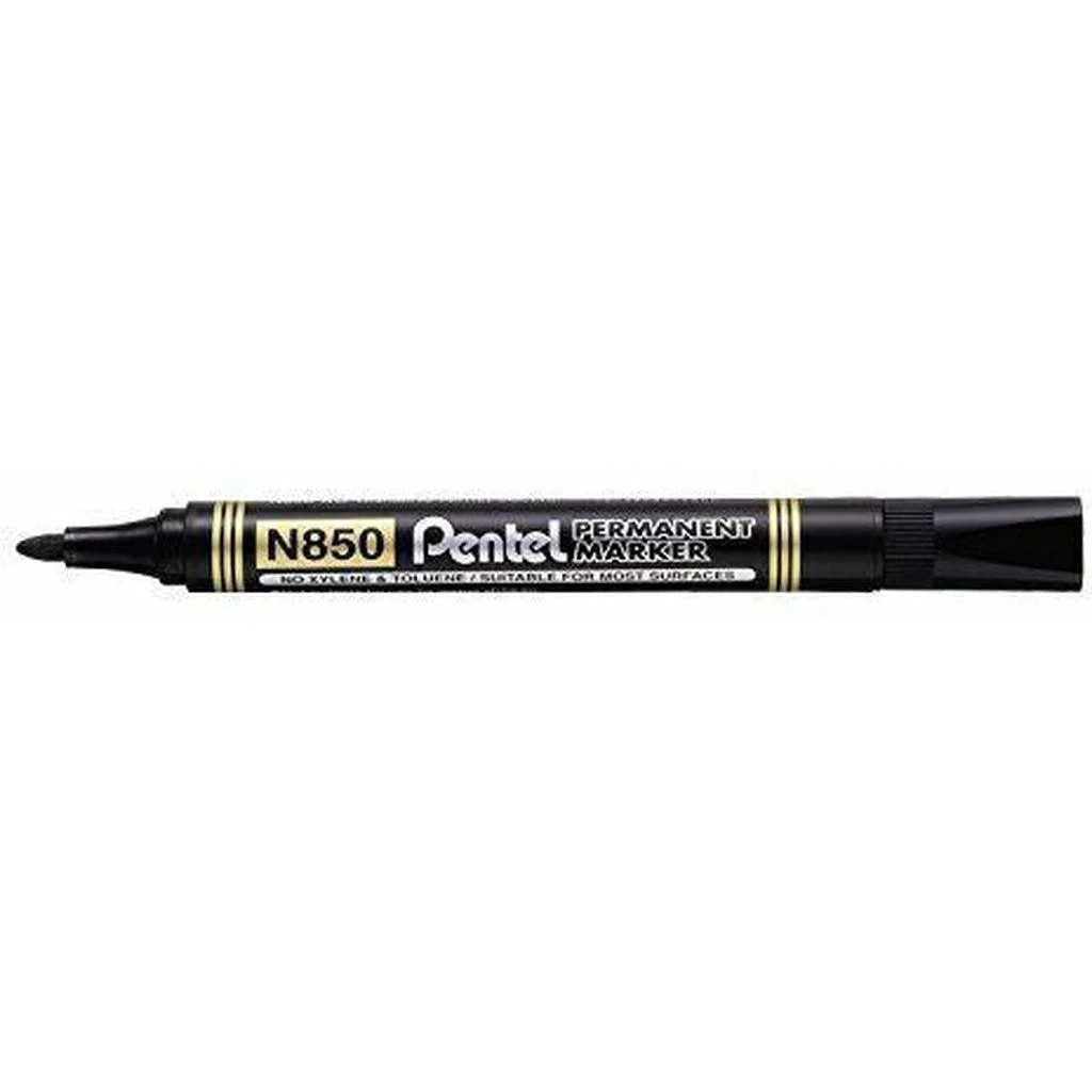 Pentel N850 Permanent Marker Bullet Tip 12Pcs/Pkt - Image 3