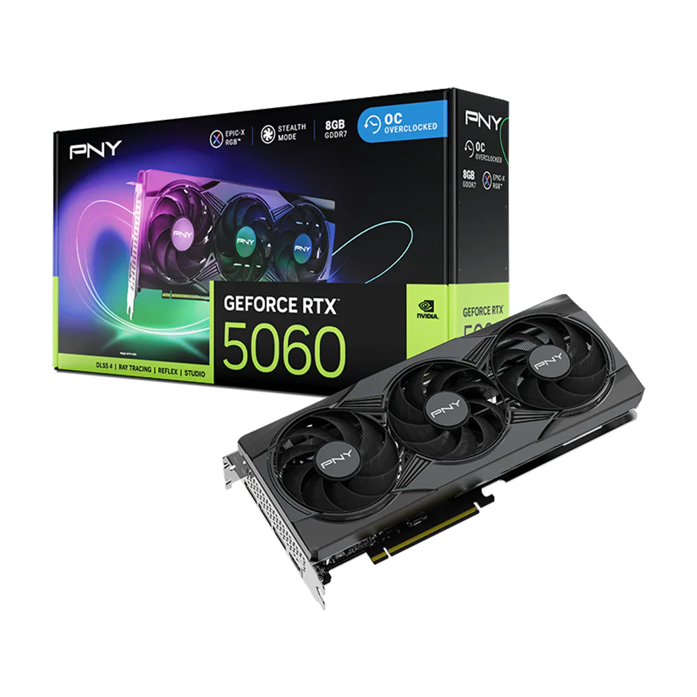Pny Geforce Rtx 5060 8Gb Argb Overclocked Triple Fan - Black - Image 5