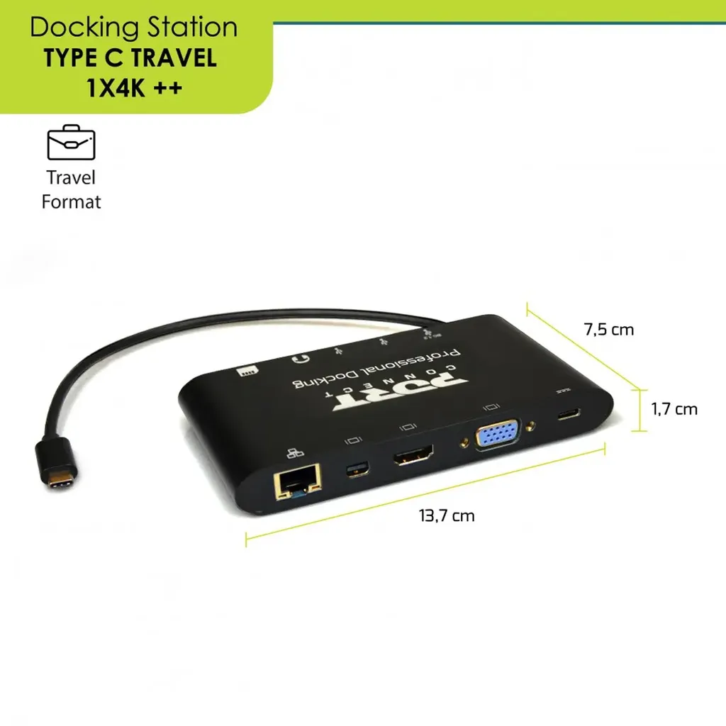 Port Designs USB C Travel 4K Docking Station Type C 31 Gen 2 - Image 2