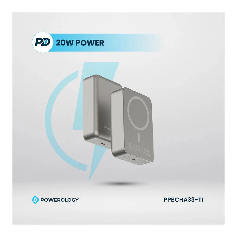 Powerology Magsafe PowerBank - 20000mAh / 15W / Titanium - Image 7