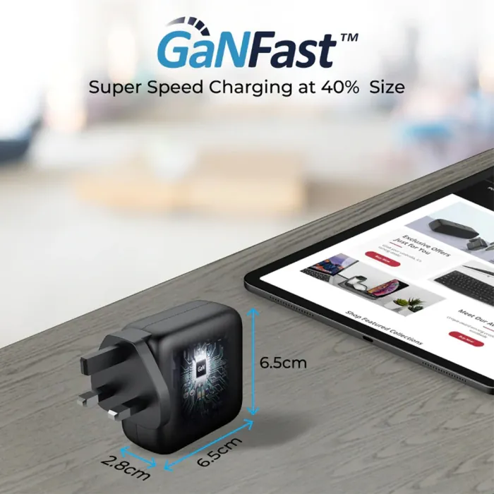 Promate 90W Power Delivery GaNFast Charging Adaptor - Image 2