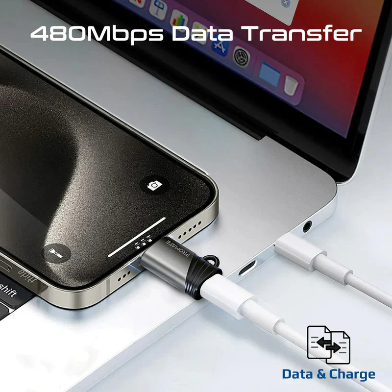 PROMATE Link-Ci Ultra-Fast Charging Lightning to USB-C Adapter - Image 4