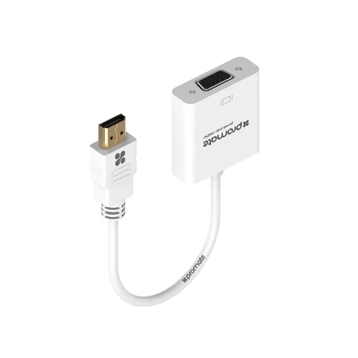Promate Pro Link HDMI to VGA Video Conversion Adapter Kit White - Image 2