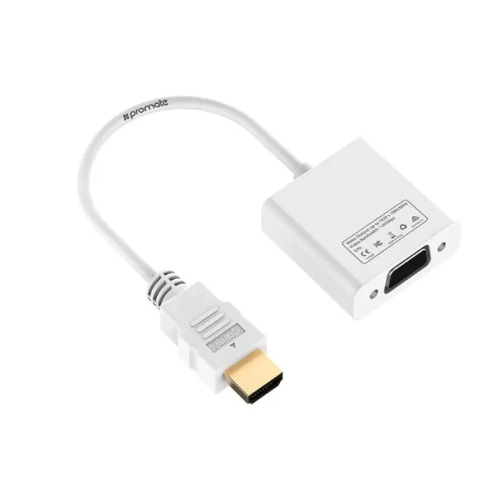 Promate Pro Link HDMI to VGA Video Conversion Adapter Kit White - Image 3