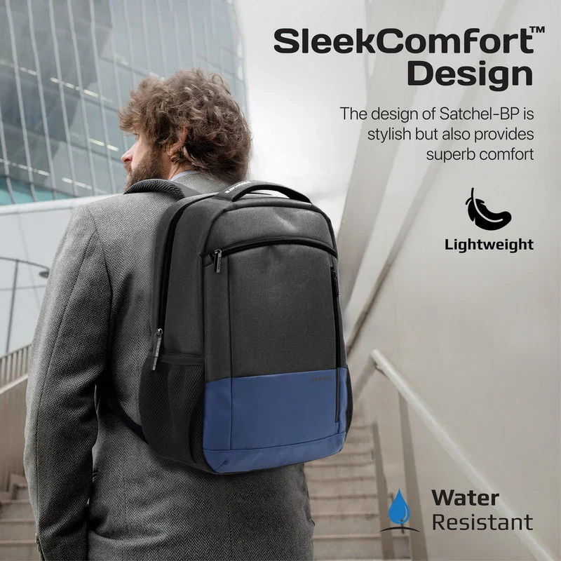 Promate Satchel-BP SleekComfort Laptop Backpack for 15.6" - Blue - Image 2