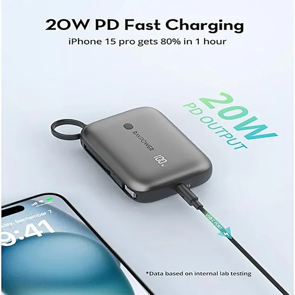 Ravpower Rp-Pb1224 Pro Pd30W 20000Mah 3-Port Power Bank - Image 2