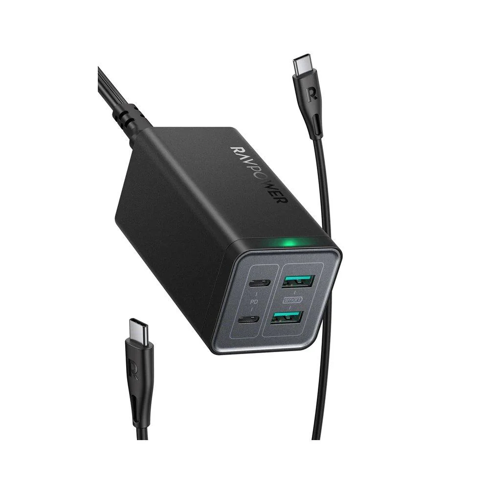 Ravpower RP-PC146 PD 120W 4 Port harger Black UK 100W cable - Image 2