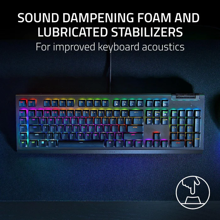 Razer BlackWidow V4 X Mechanical Gaming Keyboard with Razer Chroma RGB: Green Mechanical Switches - Image 5