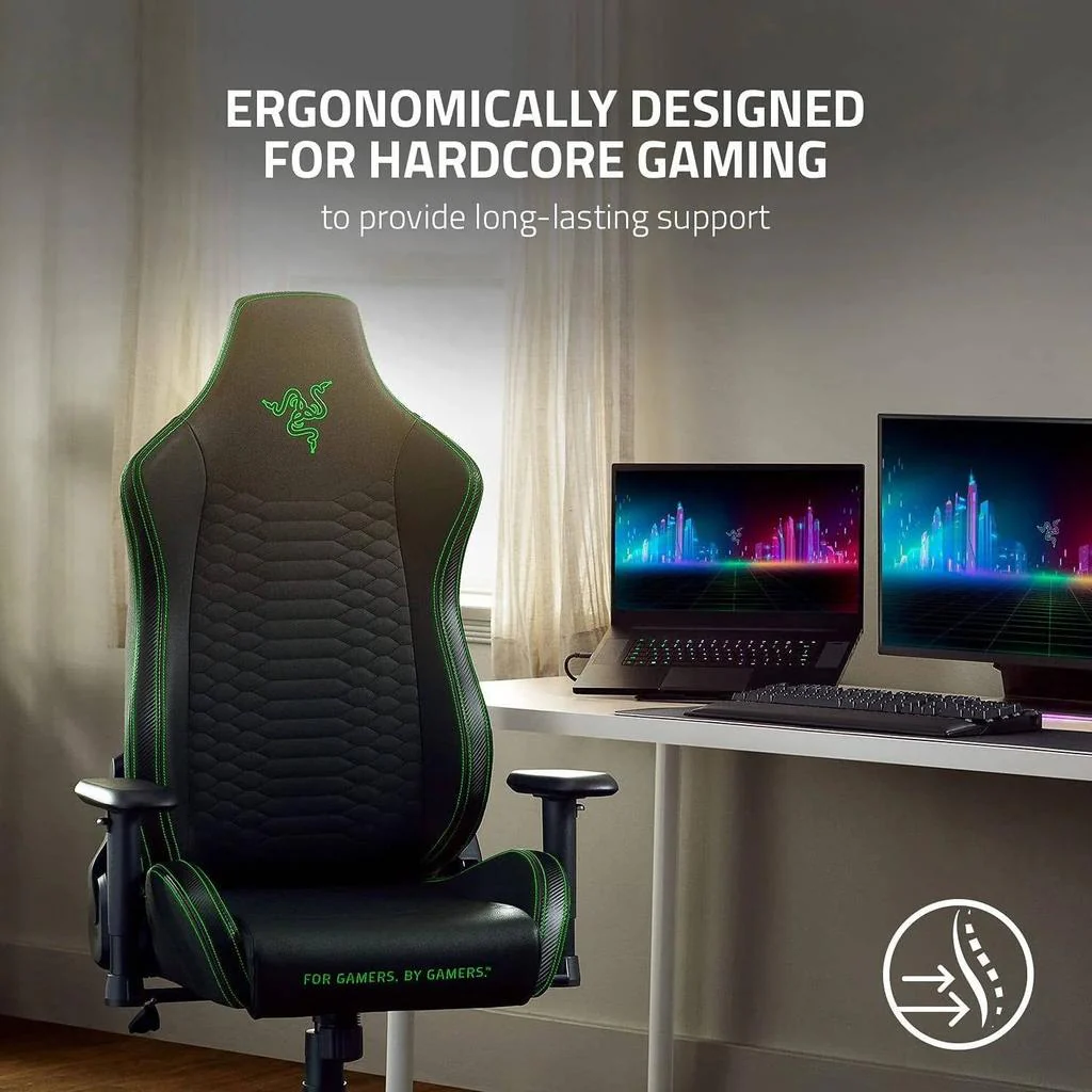 RAZER ISKUR XL Gaming Chair - Black/Green - Image 4