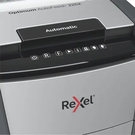 Rexel Optimum AutoFeed+ 225X Automatic Cross Cut Paper Shredder P4 - Image 2